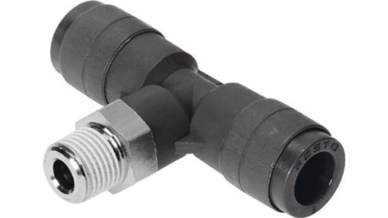 Festo Tee Threaded Adaptor to Push In 8 mm to Push In 8 mm 10 bar