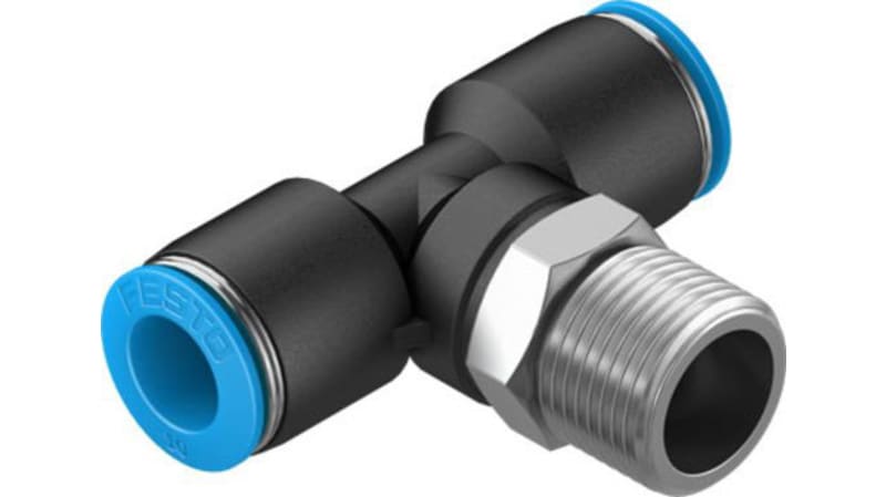 Festo Tee Threaded Adaptor to Push In 10 mm to Push In 10 mm 6 bar