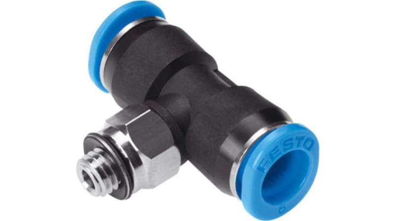Festo Tee Threaded Adaptor to Push In 3 mm to Push In 3 mm 6 bar