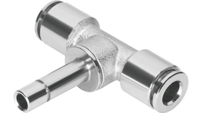 Festo Tee Tube-to-Tube Adaptor Push In 4 mm, NPQM-T-Q4-S4-P10 Series
