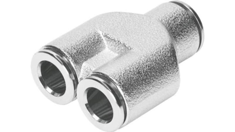 Festo Y Tube-to-Tube Adaptor to Push In 10 mm to Push In 10 mm to Push In 10 mm, NPQM Series
