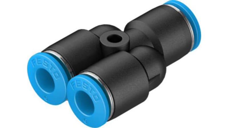 Festo Y Tube-to-Tube Adaptor to Push In 6 mm to Push In 6 mm to Push In 6 mm, QSY Series