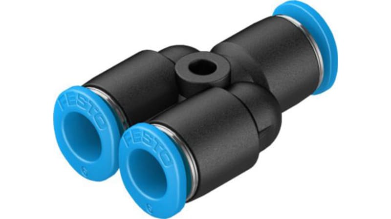 Festo Y Tube-to-Tube Adaptor to Push In 6 mm to Push In 6 mm to Push In 6 mm, QSMY Series