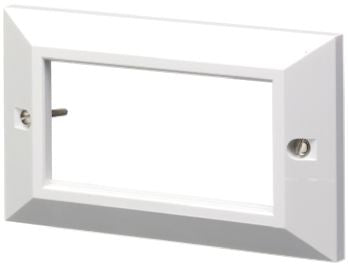 HellermannTyton 854-35012 DOUBLE GANG F/PLATE BEVEL-WH 3877724