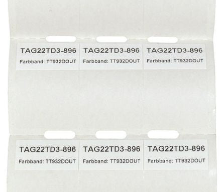 HellermannTyton 596-32091 TAG22TD3-1209-WHCL-1209-CL/WH (2500) 6626207