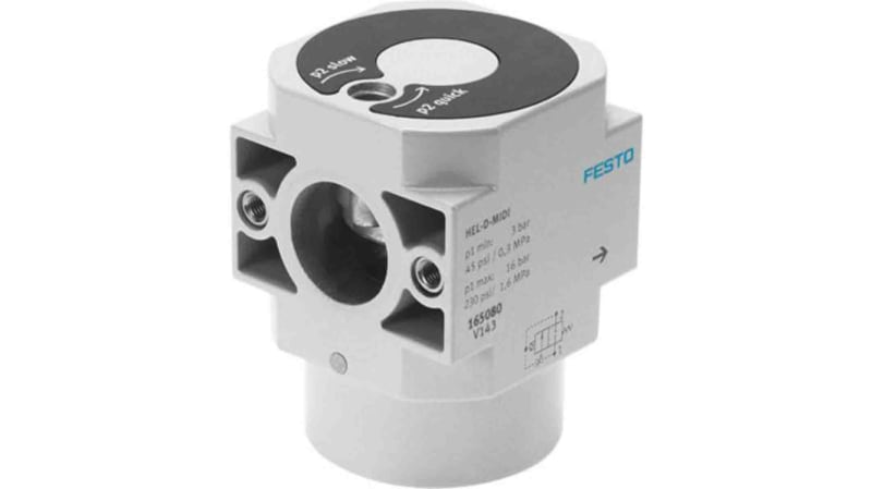 Festo 2/2 Closed, Monostable Pneumatic Manual Control Valve HEL Series