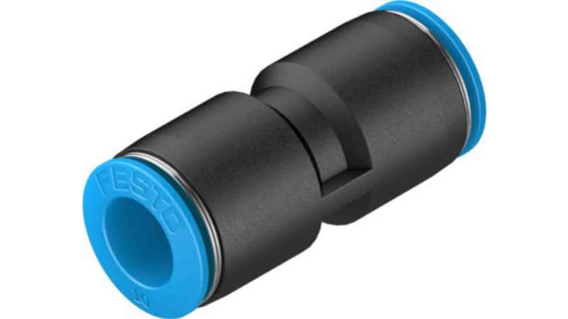 Festo Straight Tube-to-Tube Adaptor to Push In 10 mm to Push In 10 mm, QS Series