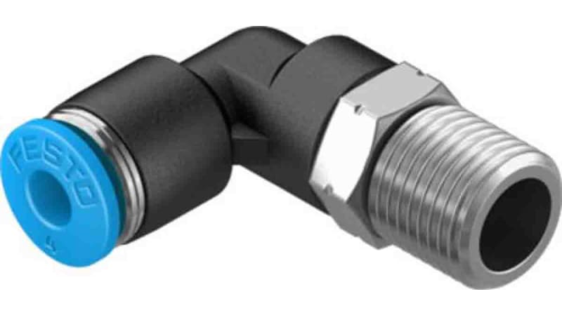 Festo Elbow Threaded Adaptor to R 1/8 Male to Push In 4 mm