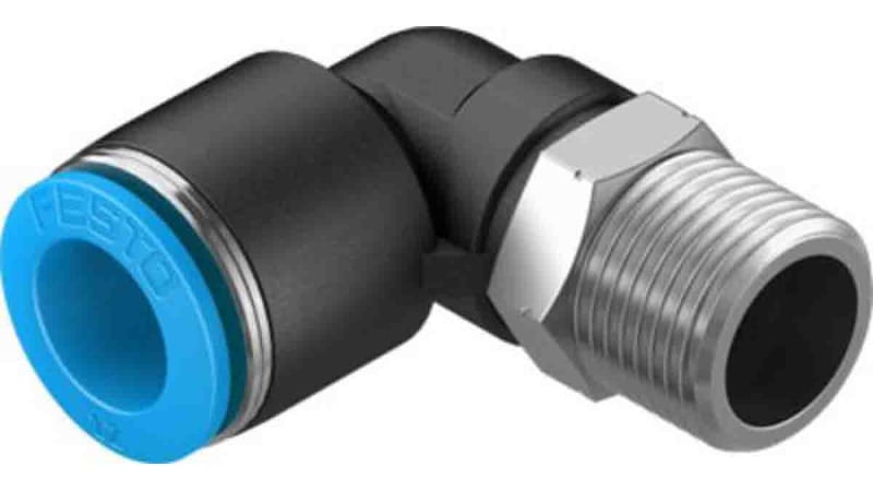 Festo Elbow Threaded Adaptor to R 3/8 Male to Push In 12 mm