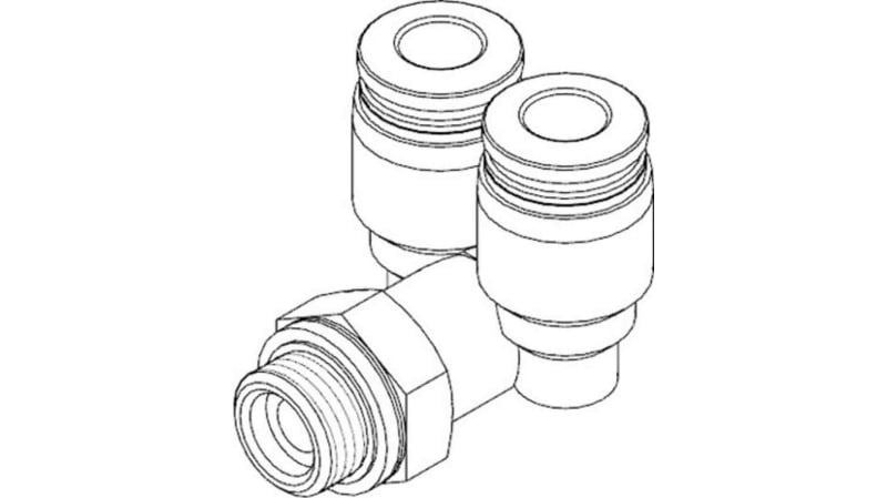Festo Y Threaded Adaptor to Push In 4 mm to Push In 4 mm