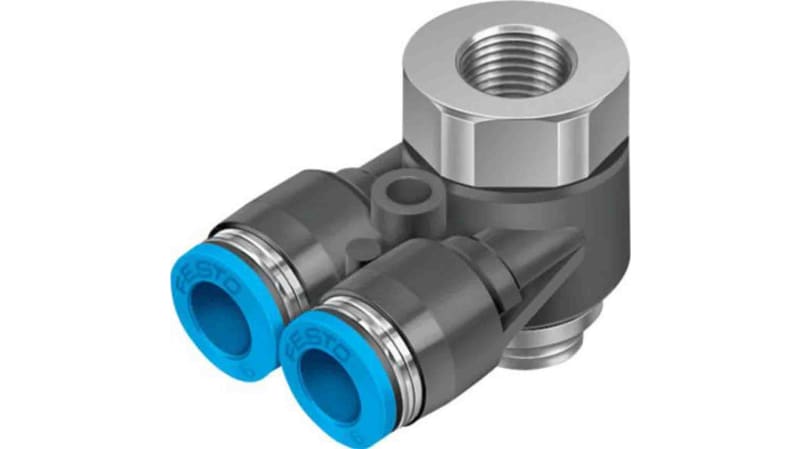 Festo Y Threaded Adaptor to Push In 10 mm to Push In 10 mm