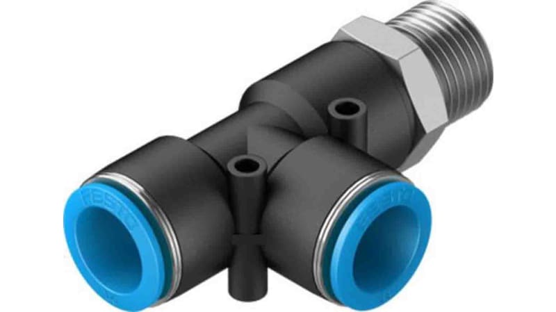 Festo Tee Threaded Adaptor to Push In 16 mm to Push In 16 mm 14 bar