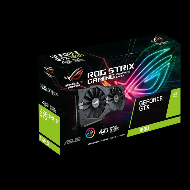 Card màn hình VGA ASUS ROG-STRIX-GTX1650-A4G-GAMING, 4GB, GDDR5, (ASU727)