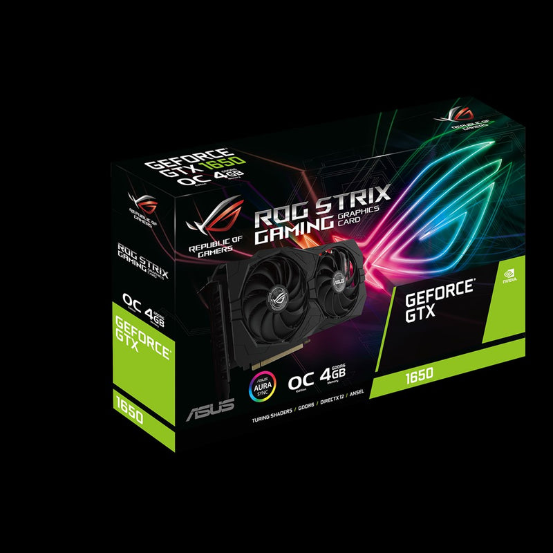 Card màn hình VGA ASUS ROG-STRIX-GTX1650-O4GD6-GAMING, 4GB, GDDR6, (ASU729)