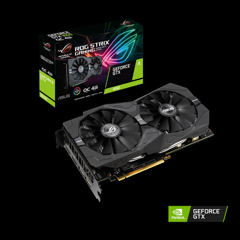 Card màn hình VGA ASUS ROG-STRIX-GTX1650-O4G-GAMING, 4GB, GDDR5, (ASU728)